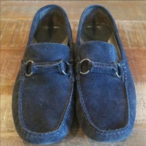 Blue suede loafer by Aldo